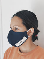 Load image into Gallery viewer, ADULT NAVY WRAP ROUND  MASK (UNISEX)
