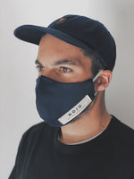Load image into Gallery viewer, ADULT NAVY WRAP ROUND  MASK (UNISEX)
